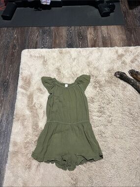 Crewcuts Olive Green Cotton Romper
